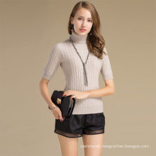 Manual Wool Sweater Knitting Machine Manufacturers Women Turtleneck Fleece Sweater